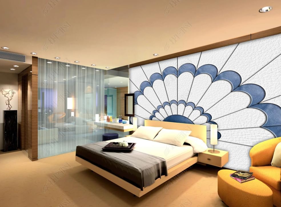 Papier peint intissé paon 3D 150x105 cm pour décoration murale de salon