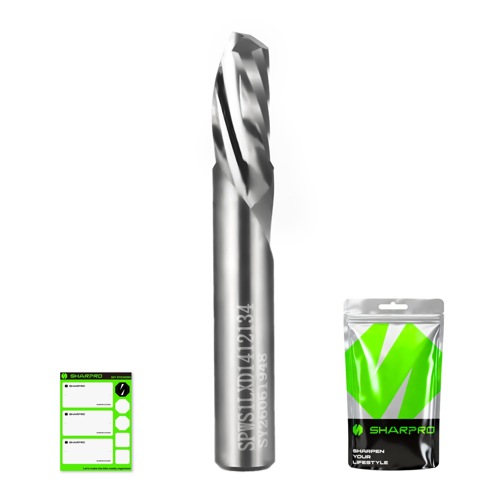 CNC Router Bit - 1/4 Flute Up Cut for Aluminum & Wood -14