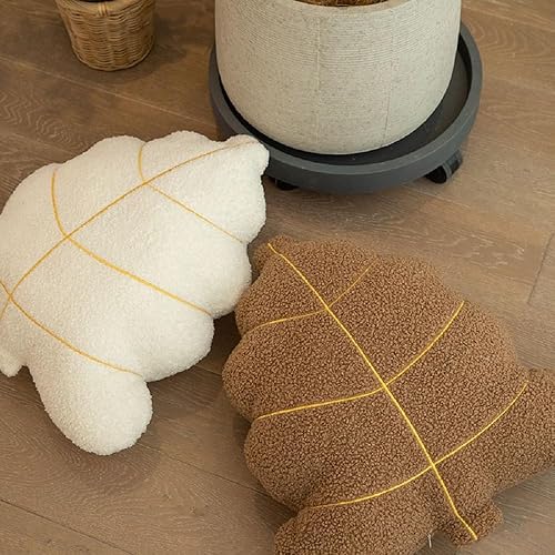 Miniatura 3 de Lokaluo Home Decorative Leaf Throw Pillow Teddy Fleece 3D Plant Pillow Cushion for Bed Couch Living Room