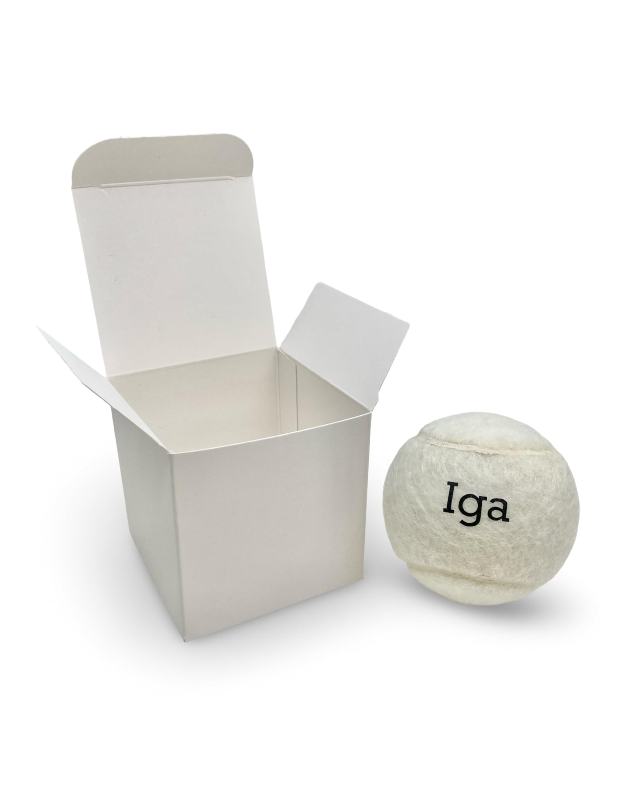 Price's Personalised Coloured Tennis Ball, Presented in a Box | Print Customised Name or Text! | Made in UK | Unique Gift Idea for your Tennis Lover | ITF Standard Ball | (White)