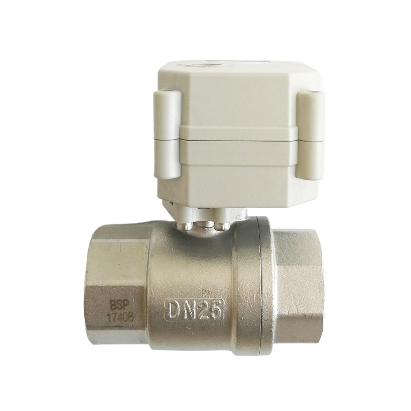 Válvula de Bola, Válvula De Bola Latón/acero Inoxidable, Proporcional 1'', Voltaje DN25 2 Vías For Control Modulación Agua(SS304,BSP_DC9V-24V_0-10)