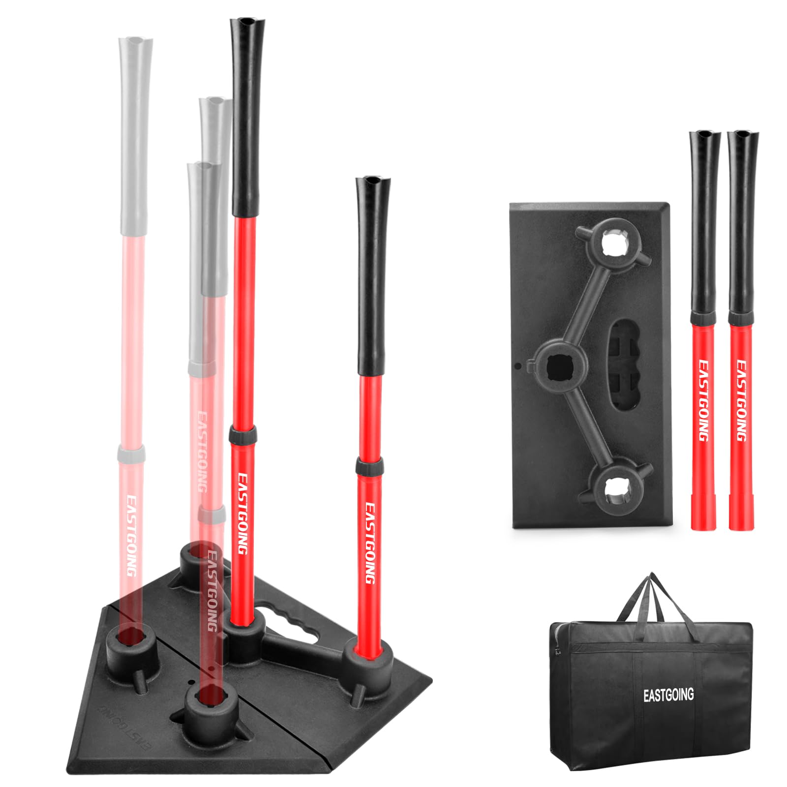 Photo 1 of ***USED***Eastgoing Heavy Duty Baseball and Softball Portable Travel Batting Tee.Adjustable 5-Position Baseball and Softball Batting Tee.Hitting Tee for Any Age Player Baseball