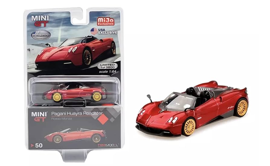 ミニカー MINIGT Pagani Huayra Roadster RossoMonza MINI GT 1/64 Pagani Huayra Roadster Rosso Monza RHD