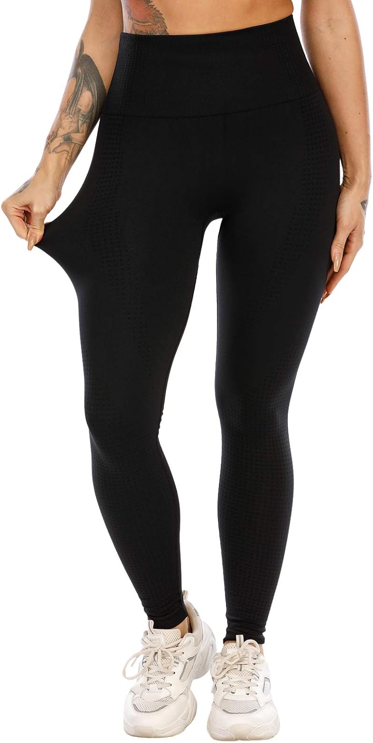 Womens Scrunch Butt Lifting Leggings Seamless High Waist Elastic Workout Gym Leggings Tummy Control Yoga Pants