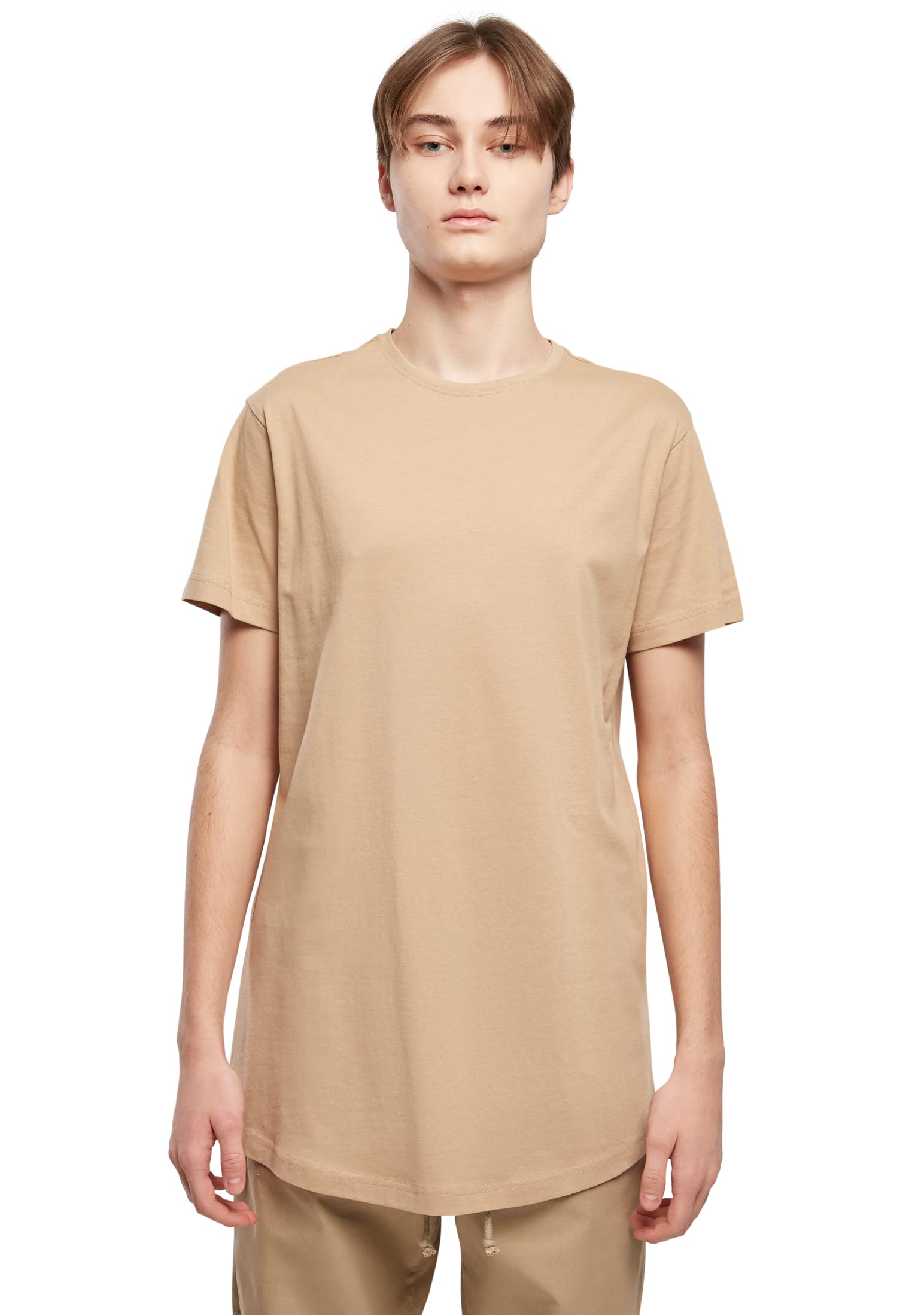 Urban Classicsmens Shaped Long Tee Longline T-Shirt, Shortsleeves Tall Tee, Crew Neck, 100% Jersey Cotton (pack of 1)