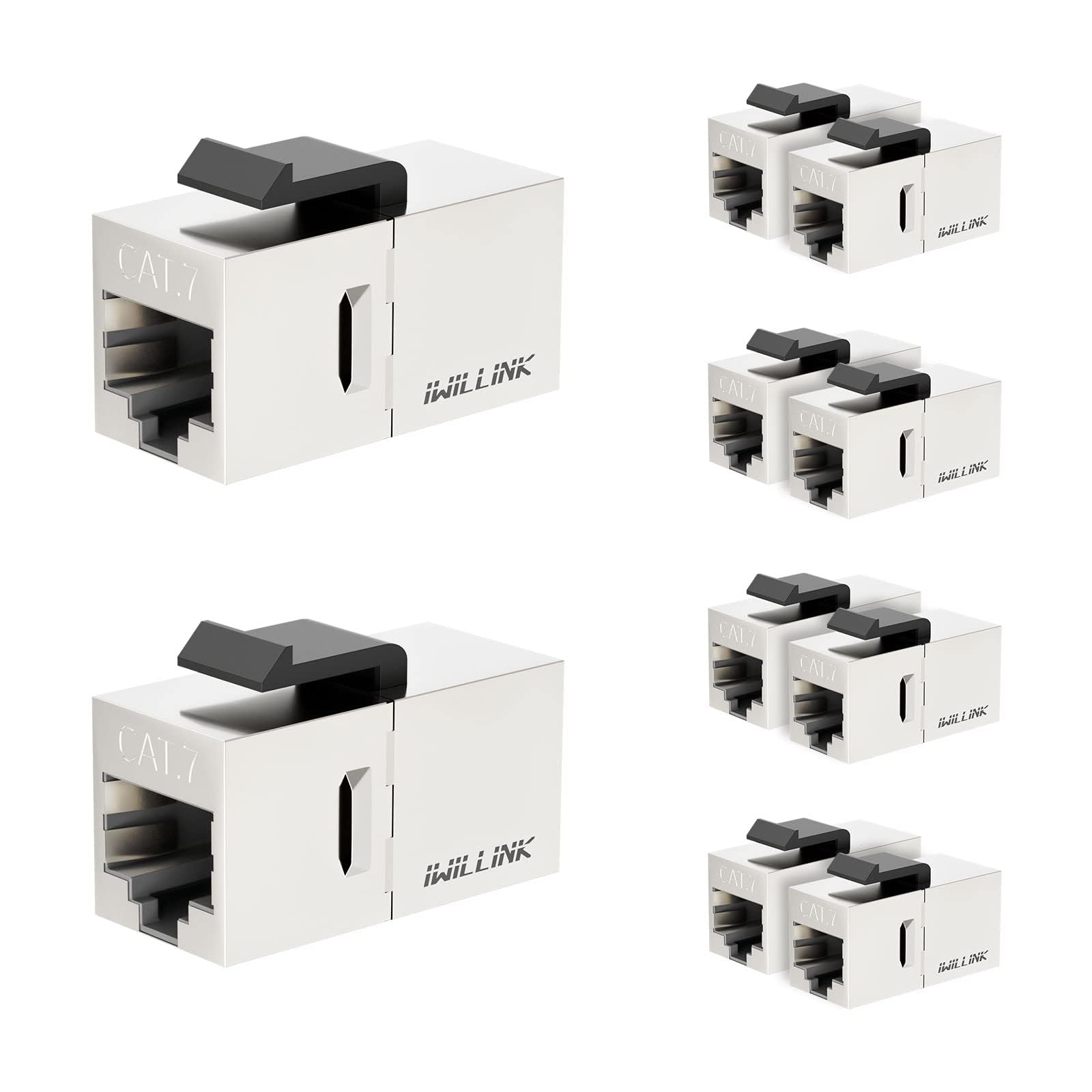 10Gbps CAT7カプラー RJ45 キーストーンシールドカプラー 25個 Amazon | iwillink CAT7 キーストーンカプラー RJ45シールド