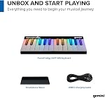 Gemini Son PianoProdigy 24-Key Clavier lumineux interactif, instrument portatif IOS/Android