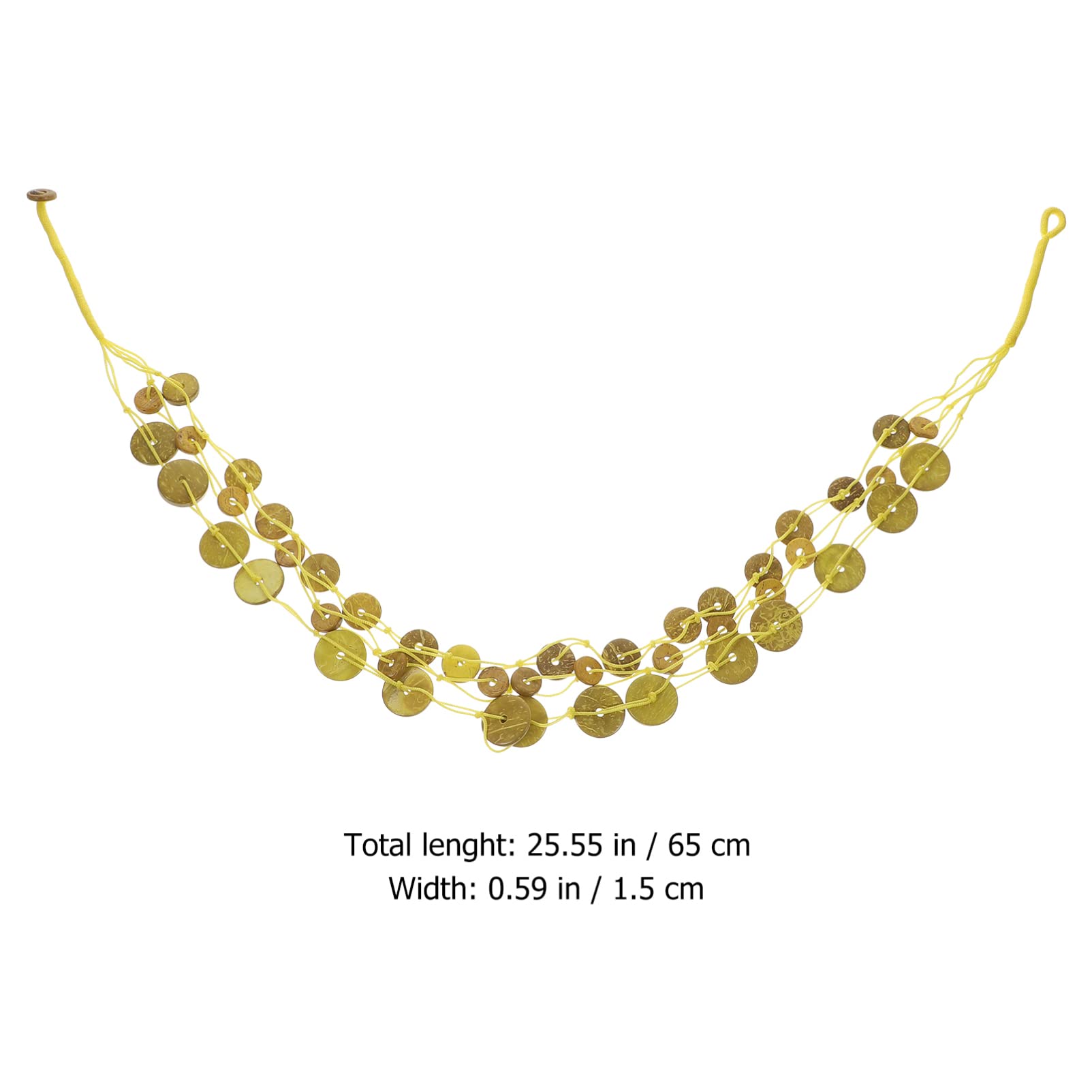 PRETYZOOM 5pezzi Collana Boho Legno Di Cocco Con Perline Per Donne Accessorio Moda Leggero e Resistente Per Spiaggia e Attività All Aperto