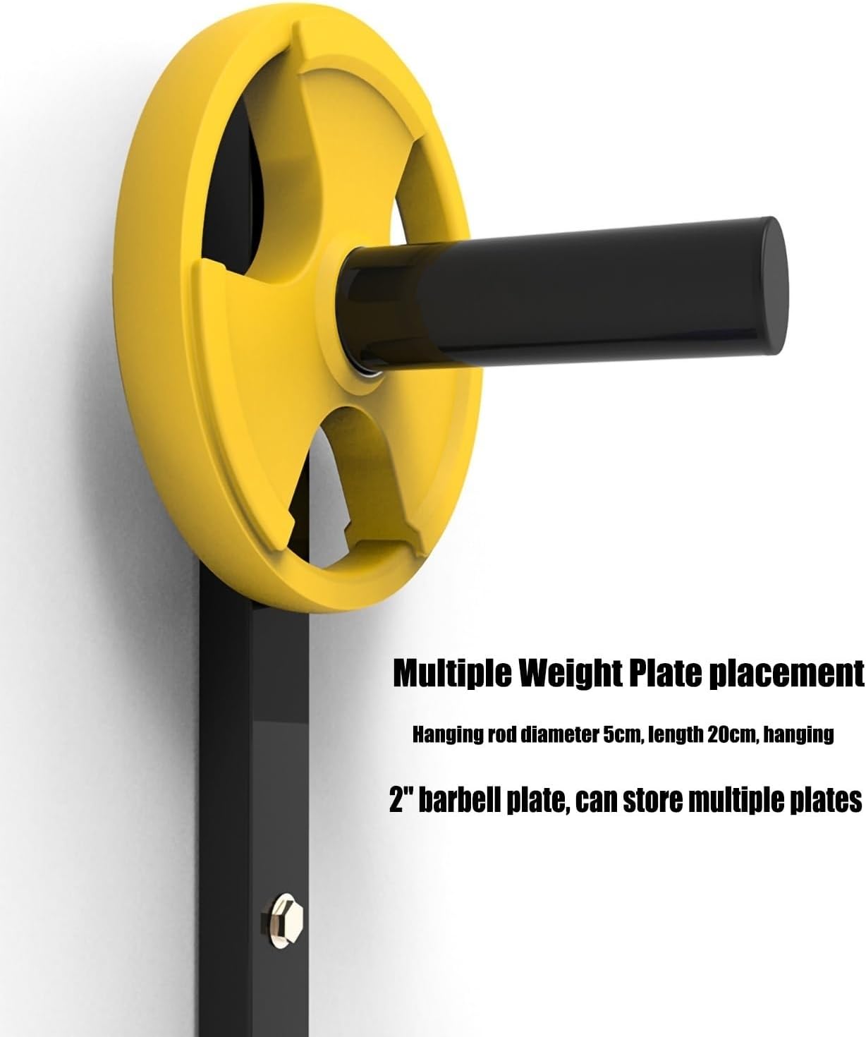 Steel Weight Plate Storage Rack, Wall Mounted Weight Plate Holder for 2inch Olympic Weight Plates, Space Saving, for Garage Home Gym (Color : Black, Size : 3 Layer)