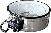 Fritadeira Elétrica Industrial Tacho Redondo 10L Esmaltada - Pastel, Coxinha, Kibe, Batata (220v)