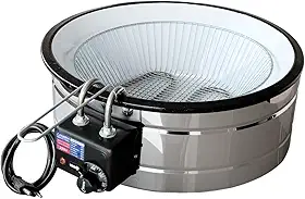 Fritadeira Elétrica Industrial Tacho Redondo 10L Esmaltada - Pastel, Coxinha, Kibe, Batata (220v)