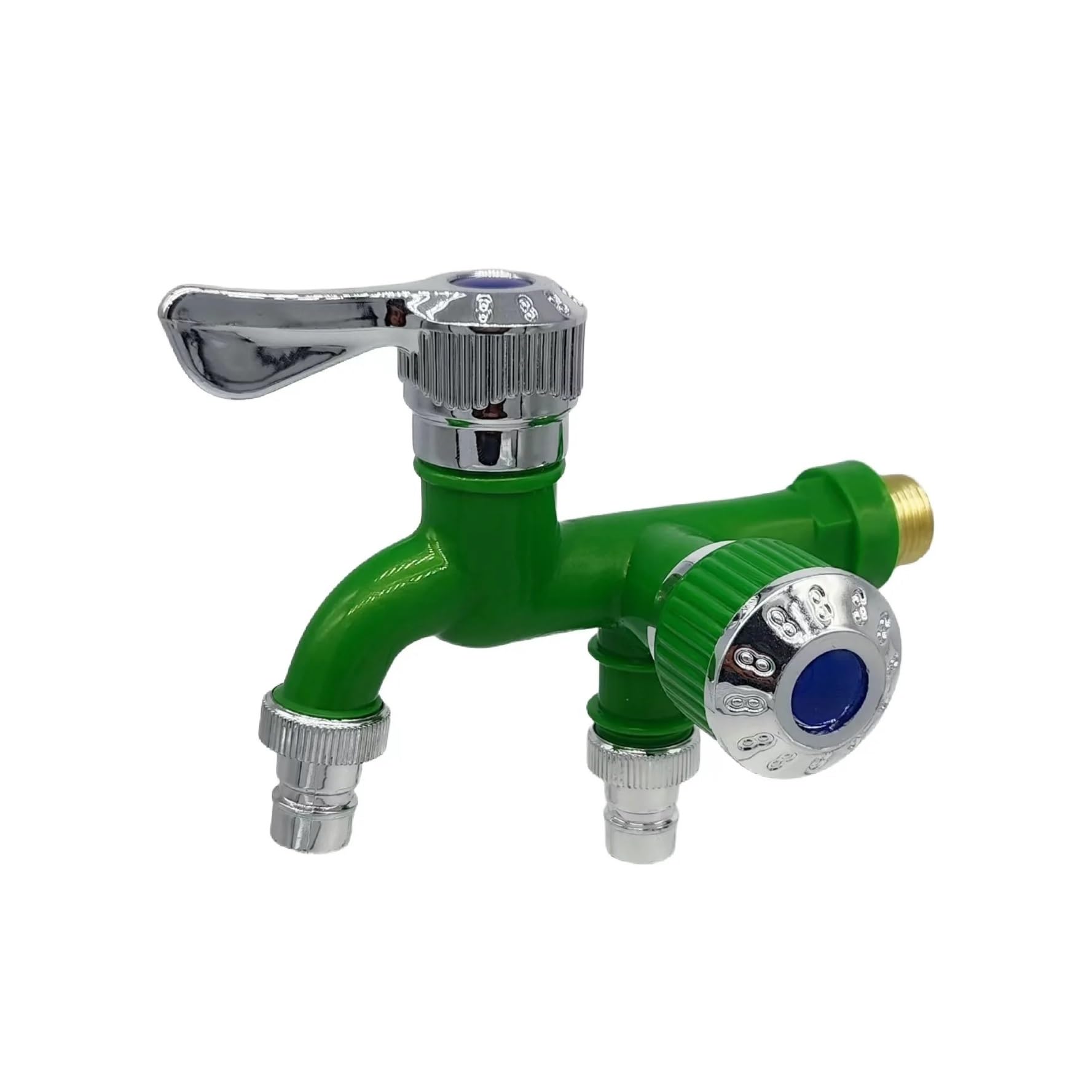 Grifo para Lavadora con una Entrada y Dos Salidas, fregona de plástico, Piscina, balcón, baño, Multifuncional, Doble Boca, Apertura rápida (3931050950)