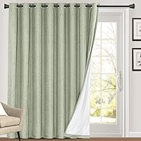 Vista 9 de PrinceDeco Cortinas de lino 100% opacas para dormitorio/sala de estar, reducen el ruido, cortinas de ventana con bloqueo de luz, cortinas