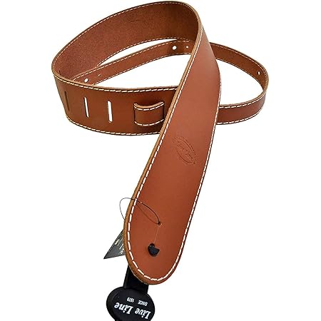 Amazon Liveline ライブライン レザーギターストラップ マーチンスタイル ステッチ入り Lm4000cam キャメル ギターストラップ 楽器 音響機器