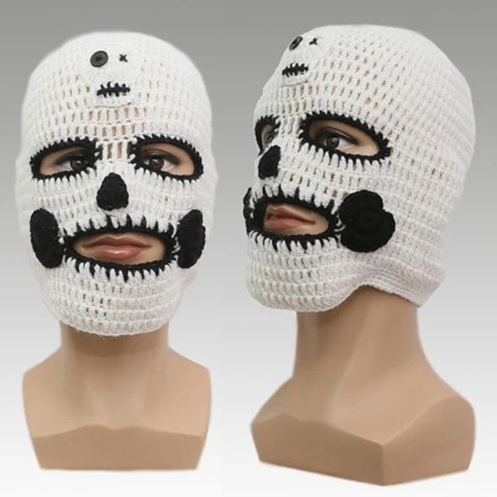 Strickmützen Hüte Mützen Caps Beanie Einfache Warme Totenkopf Strickmütze Handgemacht Warm