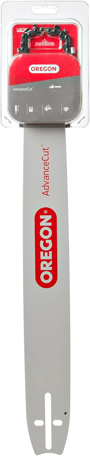 Oregon 557505 16" Advancecut bar & 20Bpx .325" Chain Gauge, Saw Chain Combo, 16" bar, .325" Pitch Chain, 66 Drive Links, Gray, Red