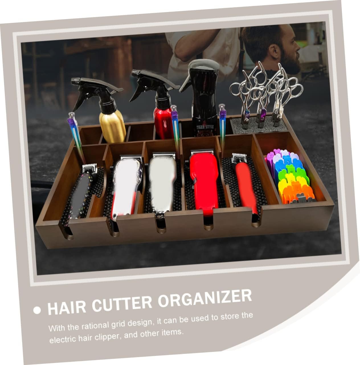 SAFIGLE Clipper Box Anti-Slip Salon Supplies for Hairstylist Electric Clipper Stand