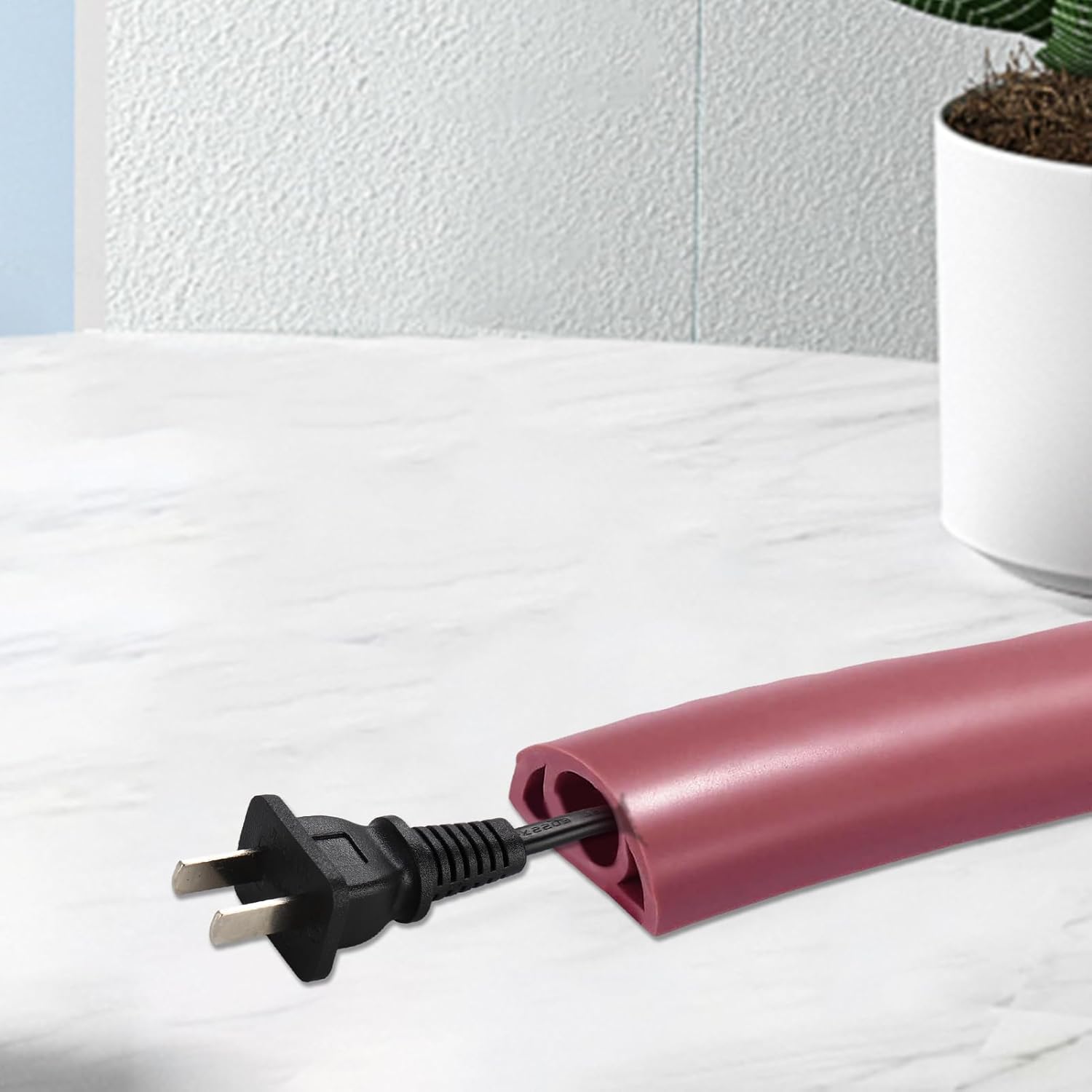 Cord Cover Floor - Flame-Retardant Soft PVC Extension Cord Covers for Floor | Self-Adhesive Hider, Insulated Extension Covers for Computer Home Appliance Cables