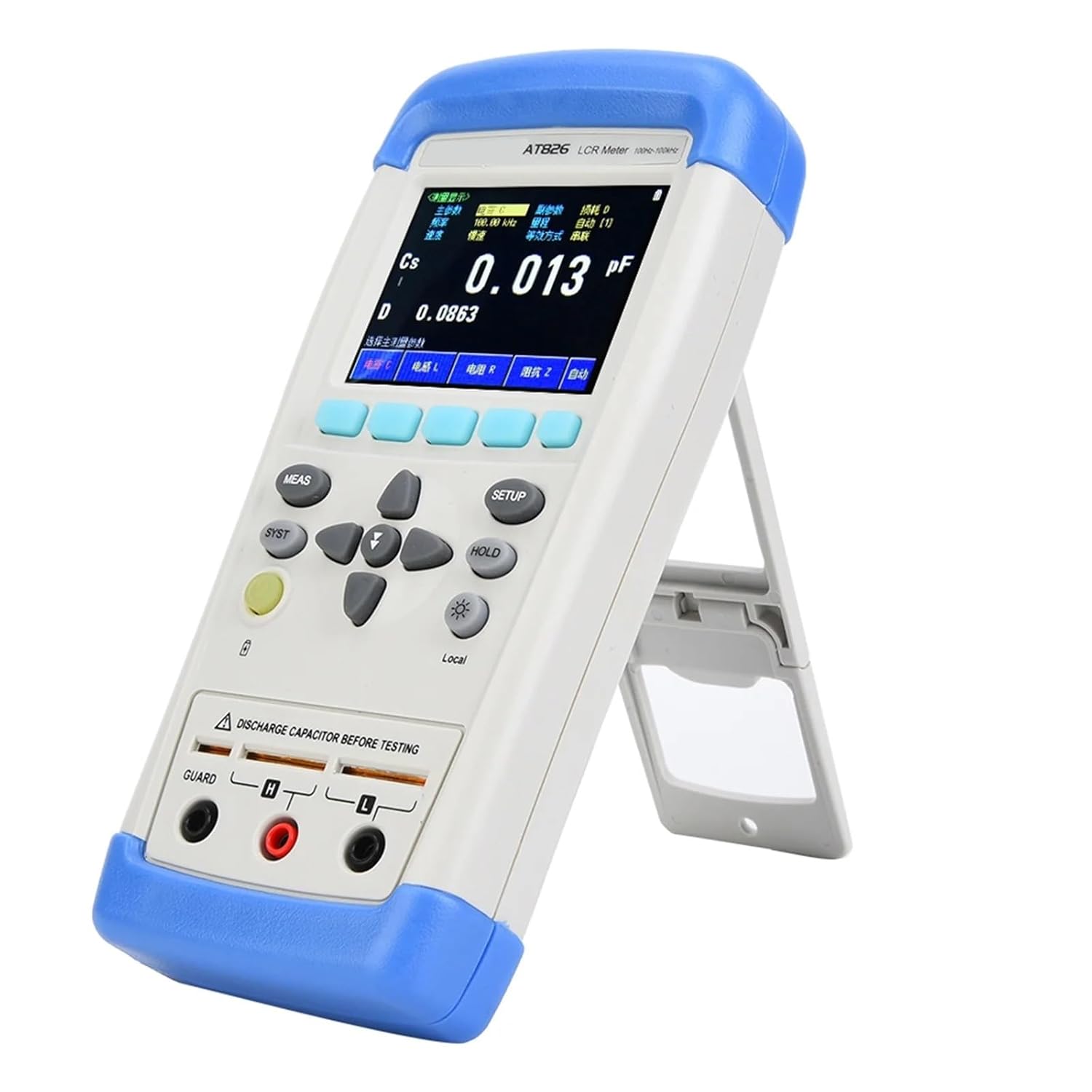 Resistance Tester, AT826 Resistance Inductance Capacitance Tester Professional Handheld Digital LCR Meter 2.8in TFT LCD Color Touch Screen