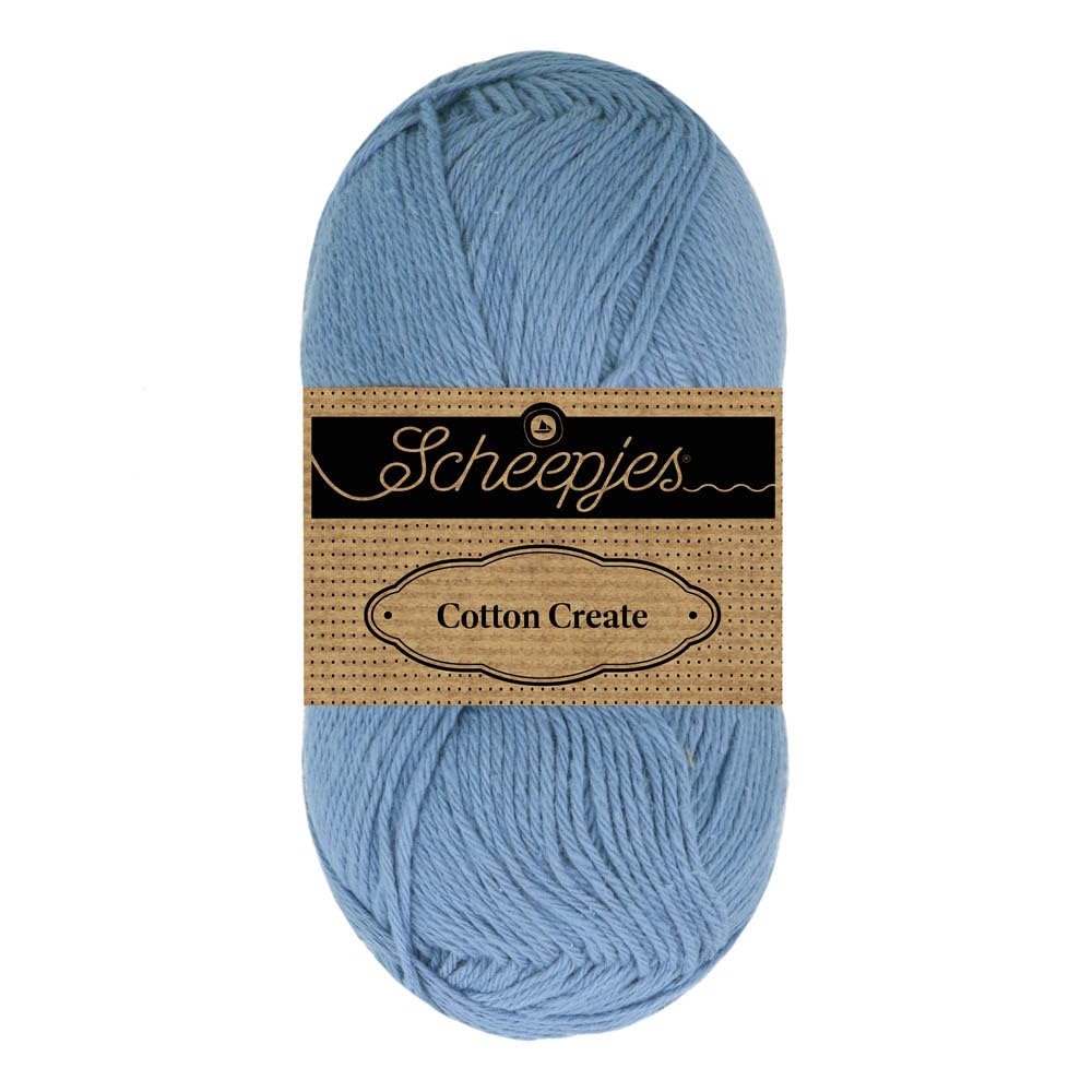 Scheepjes Cotton Create 1x50g - 506 Stitch, Blue Knitting and Crochet Yarn