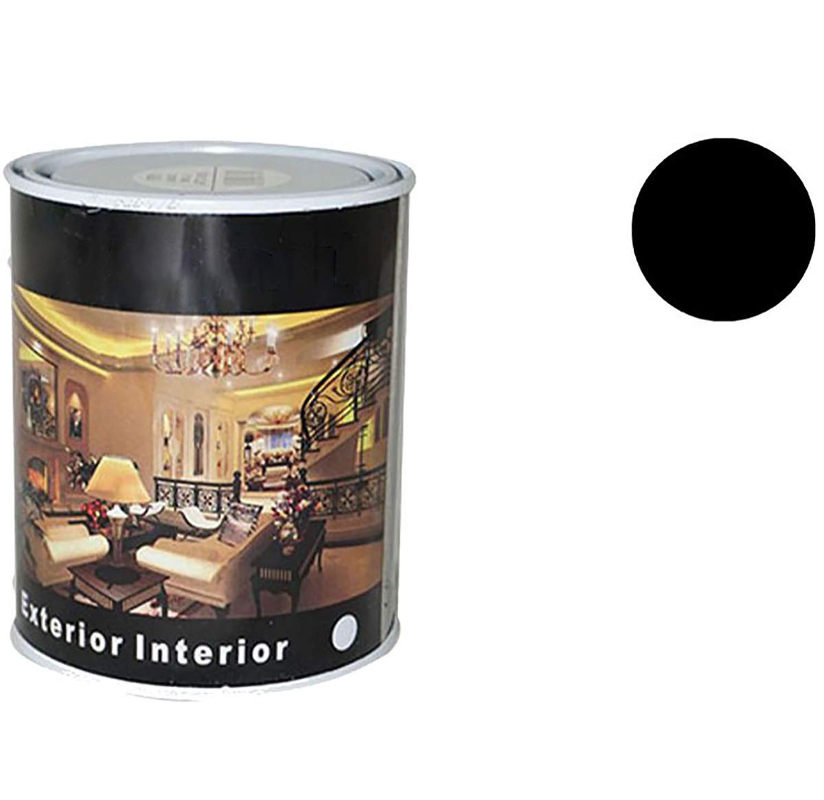 H HANSEL HOME Pintura Esmalte al Disolvente para Madera y Metal, Pintura Alquidica de Rápido Secado para Superfícies Interiores y Exteriores(Negro Satinado, 125 ML) — view 7