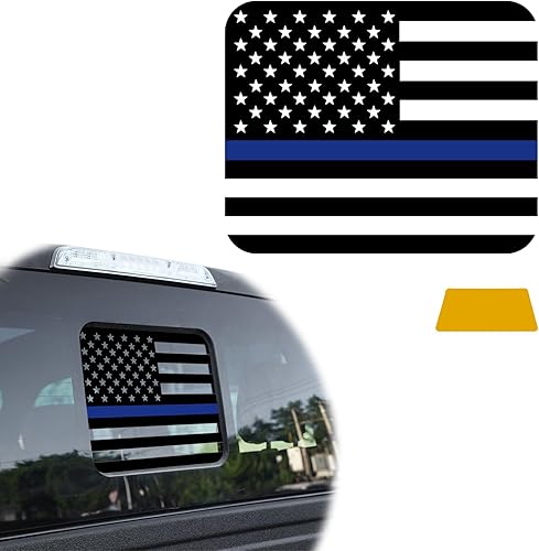 Miniatura 14 de Back Sliding Window American US Flag Vinyl Decal, Auto Styling Compatible with Ford F150 F250 F350 2015 2022 2023, Rear Middle Window American Flag