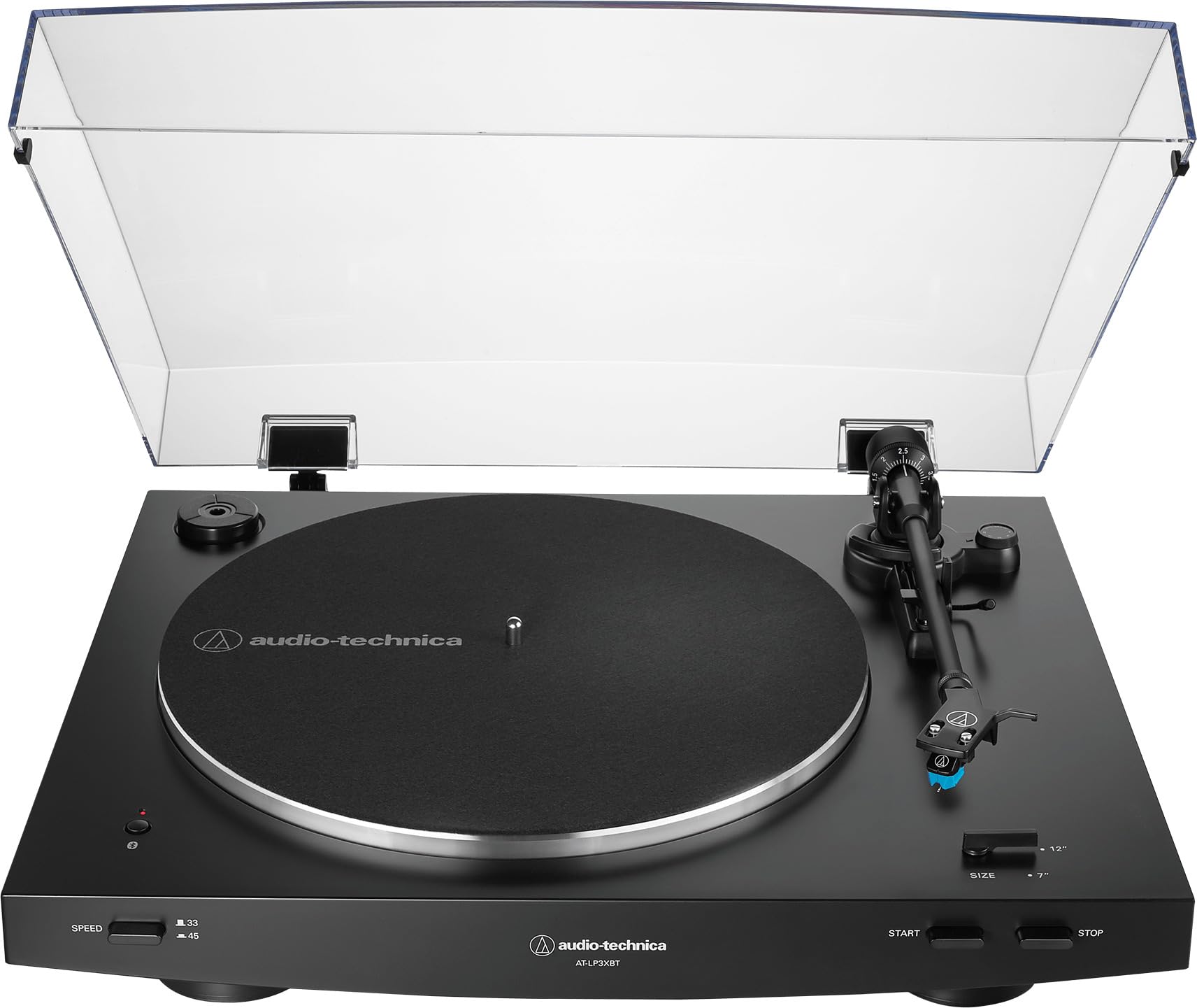 Audio Technica AT-LP3XBT-BK - Transmisión por Correa para Tocadiscos Bluetooth Totalmente automática 33/45 (Negro)