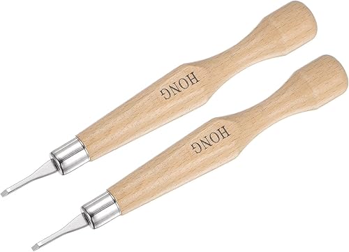 uxcell Cuchillo de tallado de madera, cinceles, acero al carbono 50# de 0.079 pulgadas, pequeño grabado plano para escultura de manualidades,