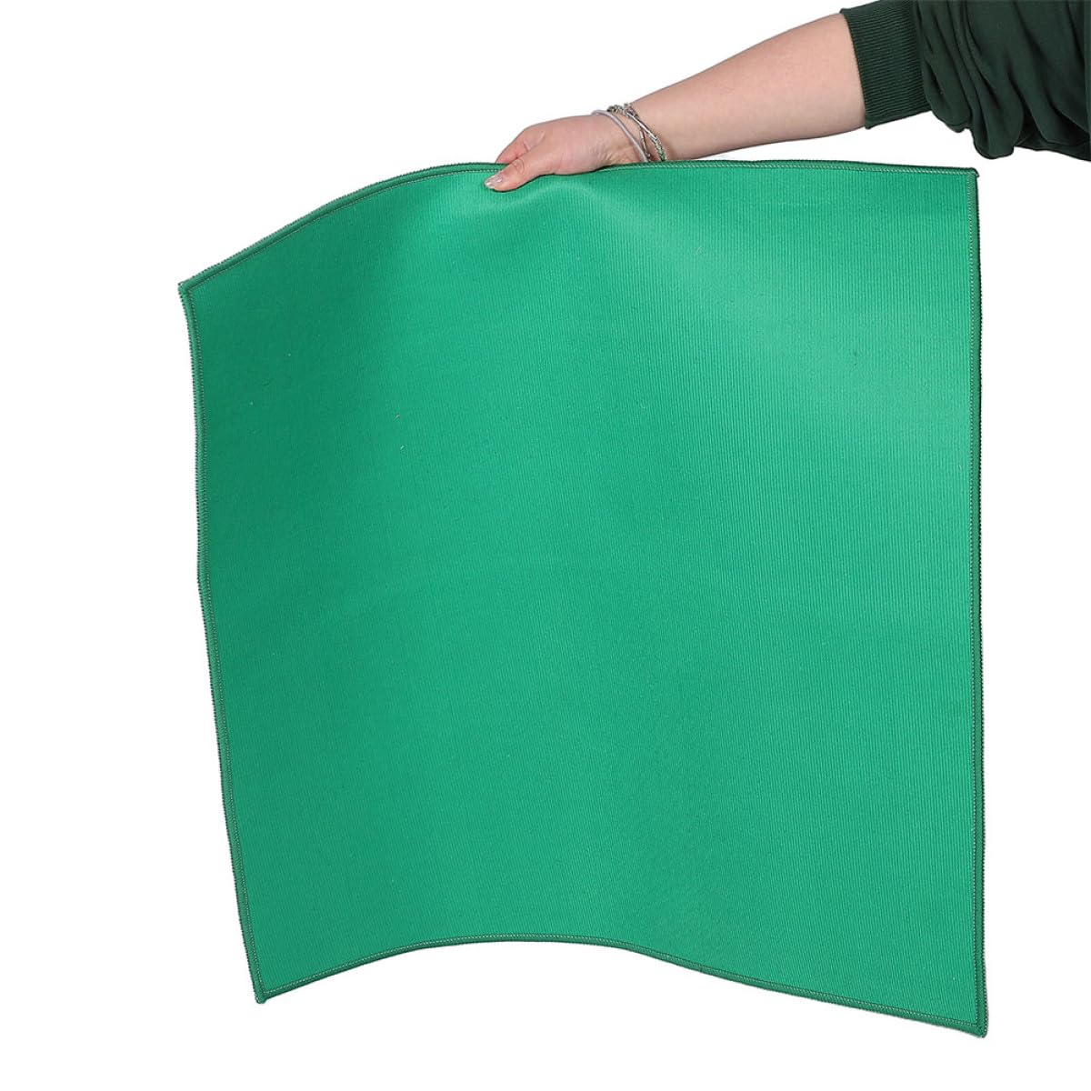 Tappetino da Mahjong Quadrato Verde 70x70 Cm Set 2 Pezzi Copertura Antiscivolo e Fonoassorbente per Tavolo da Gioco Domestico, Accessori per Giochi da Tavolo Riduzione Rumore