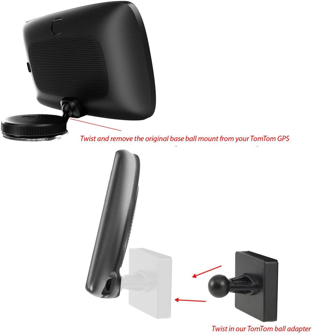 ChargerCity Portable Dashboard GPS Friction Mount for Tomtom VIA 1415 1435 1505 1515 1535 1605 1625 M TM T GO 40 50 51 52 60 61 62 500 520 600 620 5000 6000 Live EASYPORT GPS
