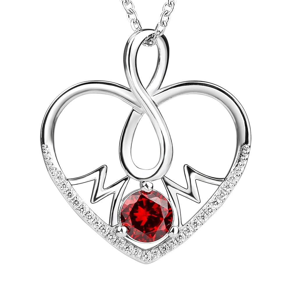 Collana Girocollo Con Ciondolo Cuore E Strass Viola – Simbolo Infinito E Stella, Gioiello Per Donna