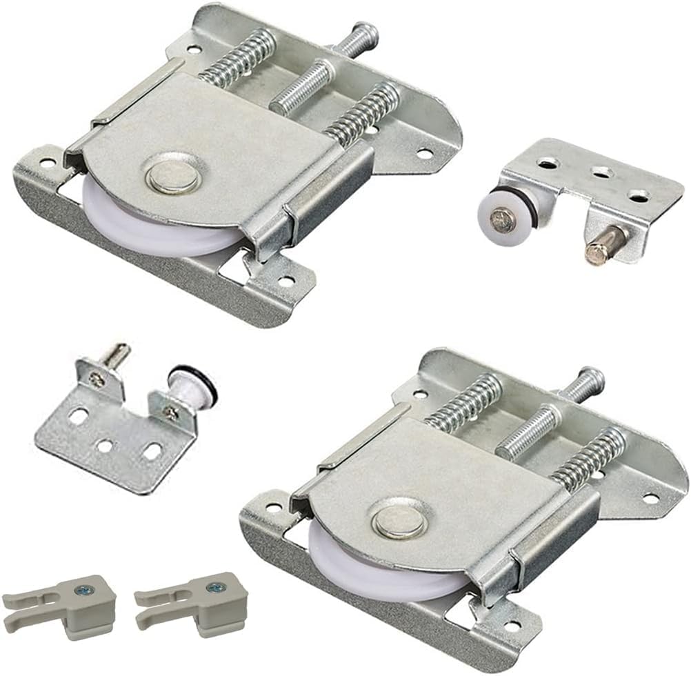 YUANQIAN 2 x Sliding Door Rollers (Wardrobe Roller 2p), silvery