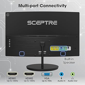 Amazon.com: Sceptre New Curved 24 inch Gaming Monitor 100Hz