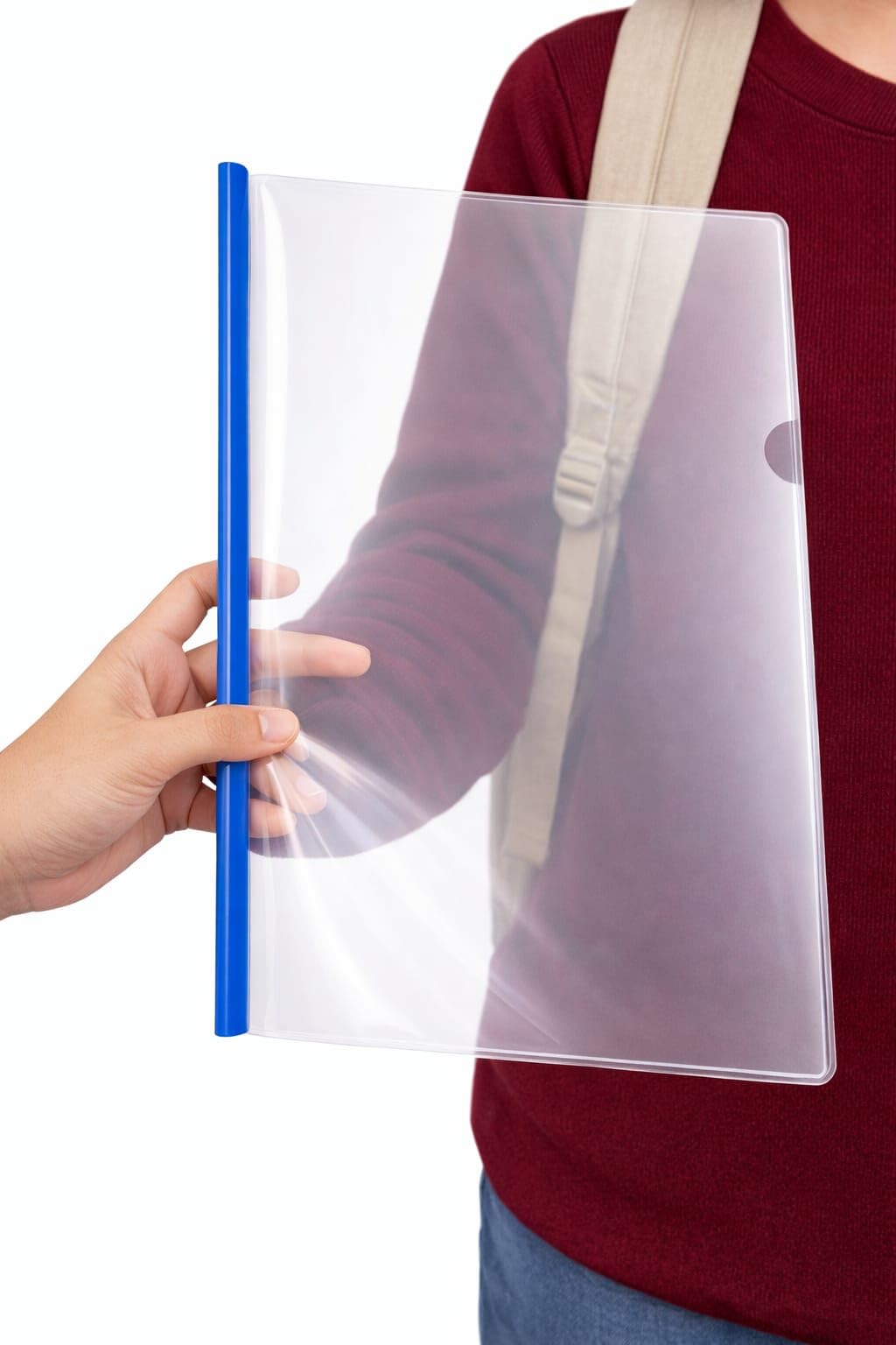 ARS Plastic File Folder A4 Size, Transparent File/Strip for A4 Paper Storage Case Organizer - Pack of 10-image-5