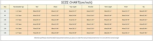 Miniatura 7 de Conjunto de 4 piezas de Navidad para bebés y niñas pequeñas de 1 a 7 años conjunto de fiesta para niños Rojo 1 - 2 años