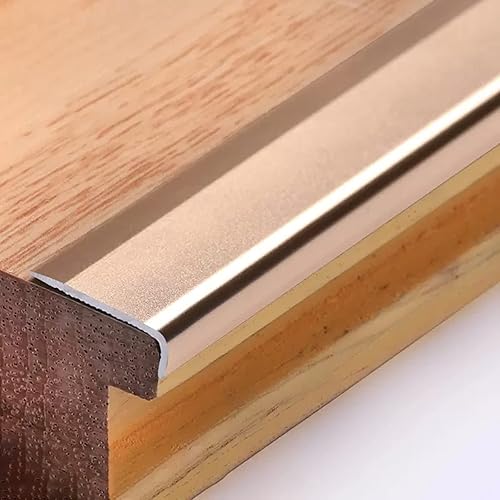 Tira de transición de borde dorado para escaleras, borde decorativo para suelo de azulejosmadera, protección contra umbral de ventana, protector de