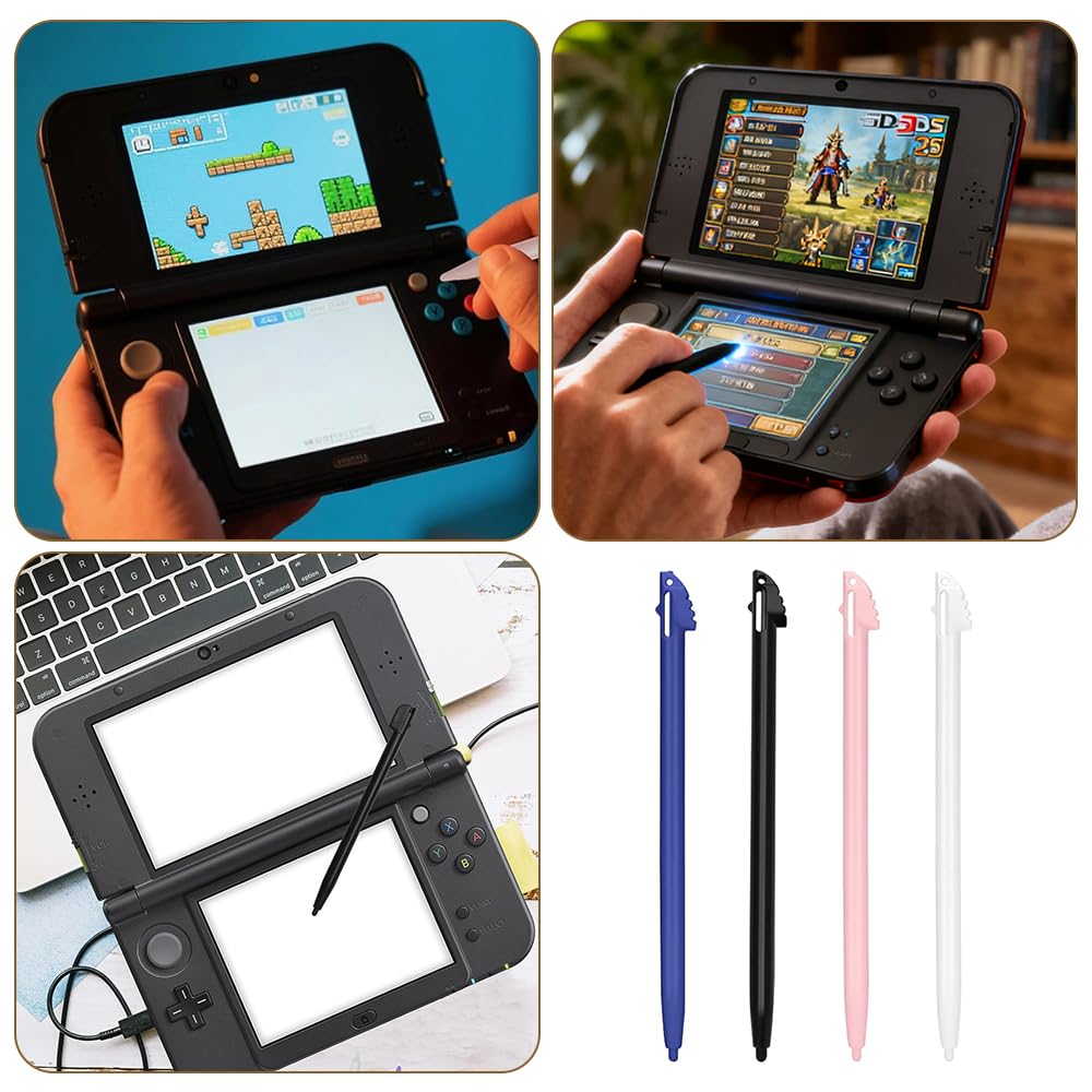 Lot de 4 stylets pour écran tactile Nintendo 3DS XL, accessoires console jeu 3DSXL, plastique (4 couleurs)