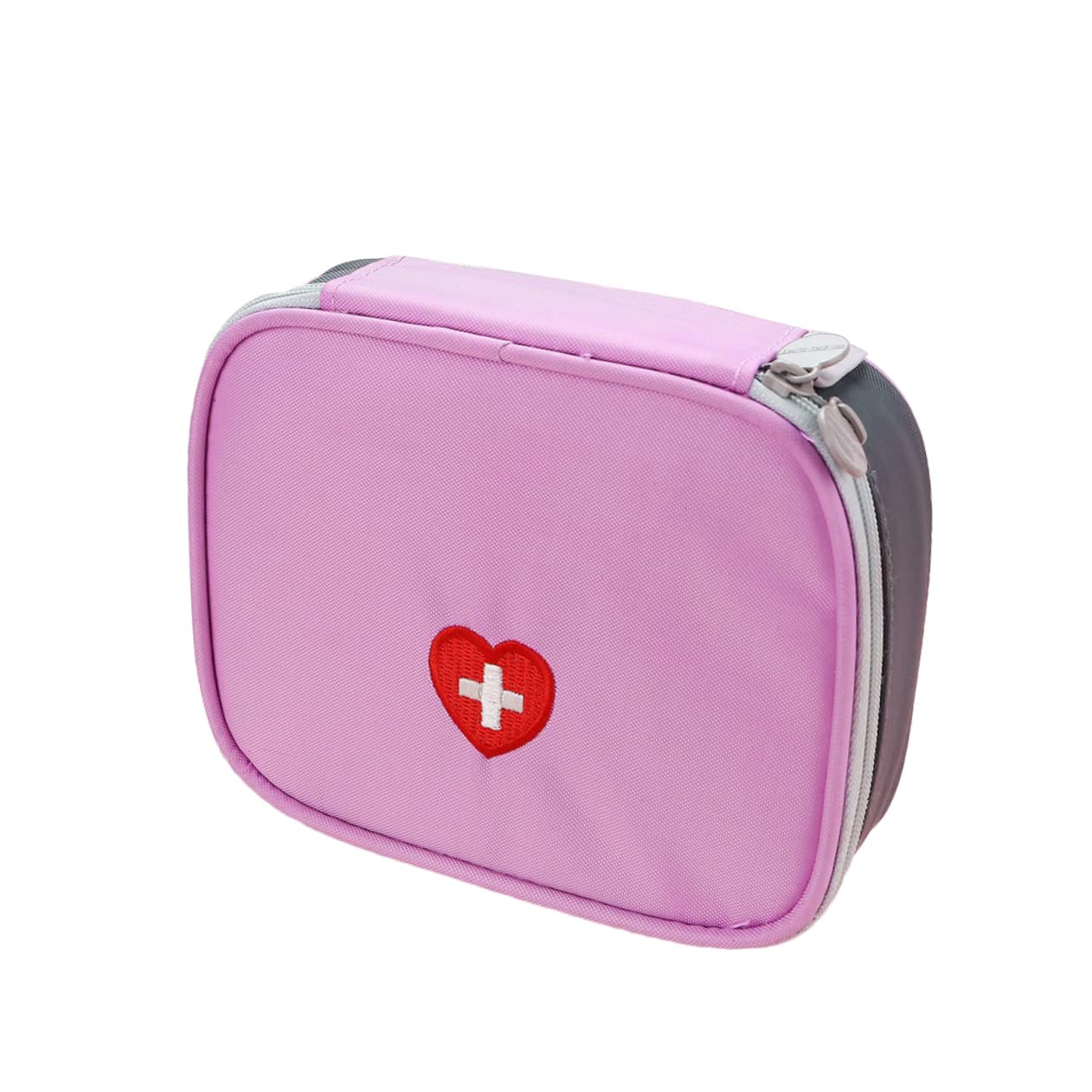 FOMIYES Nylon Portable First Aid Pouch Bag Pink Emergency Kit for Travel Outdoor