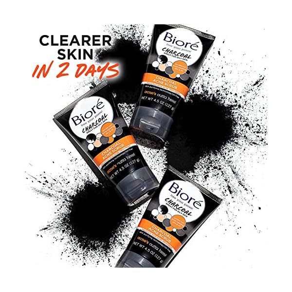 BiorÃ© Charcoal Acne Face Scrub, with 1% Salicylic Acid and Natural Charcoal, Helps Prevent Breakouts and Absorb Oil for Deep Pore Cleansing, 4.5 Ounce (HSA/FSA Approved)