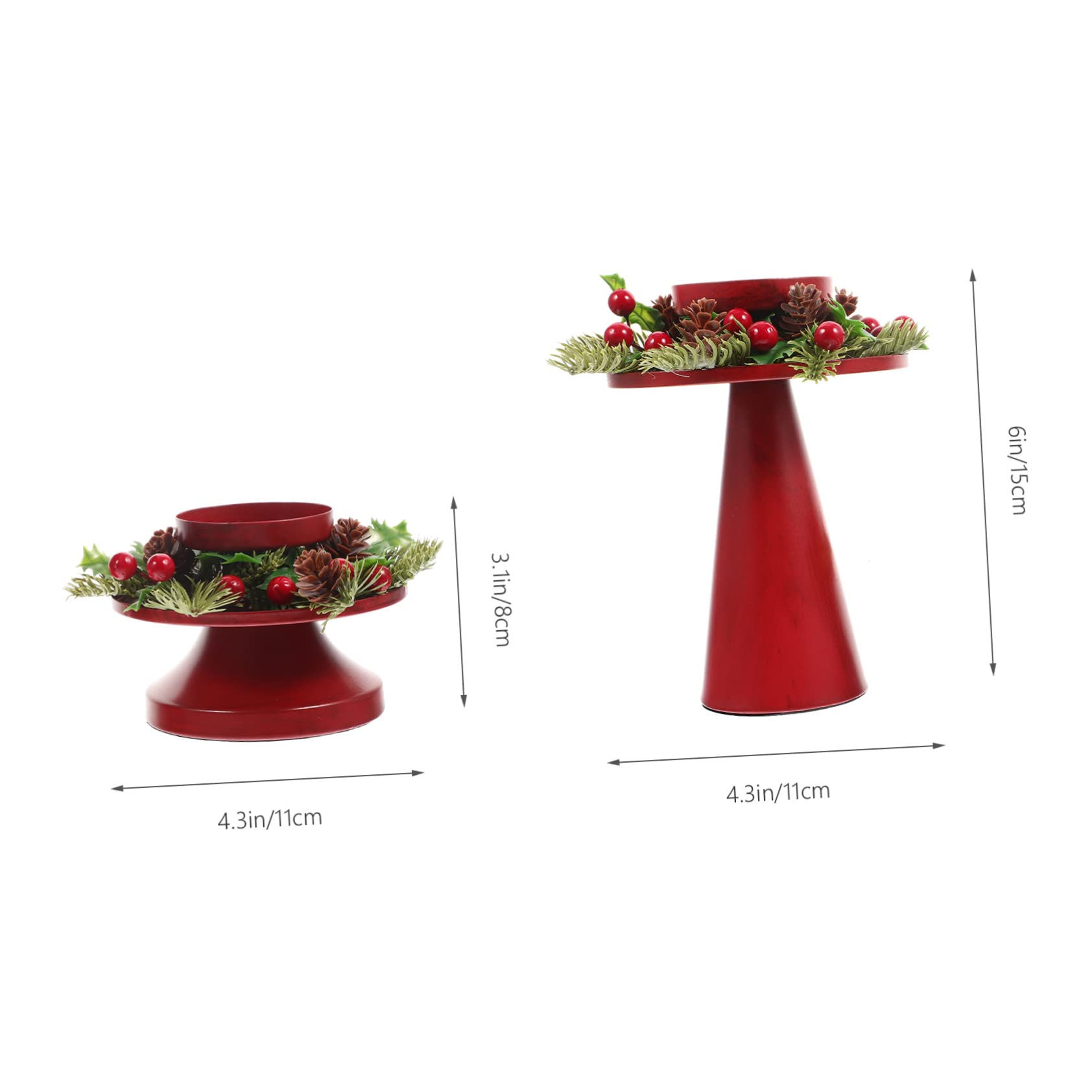 Ciieeo Christmas Tealight Candle Holder Vintage Iron Wreath Design Perfect Desktop Christmas Ornament for Home Decor