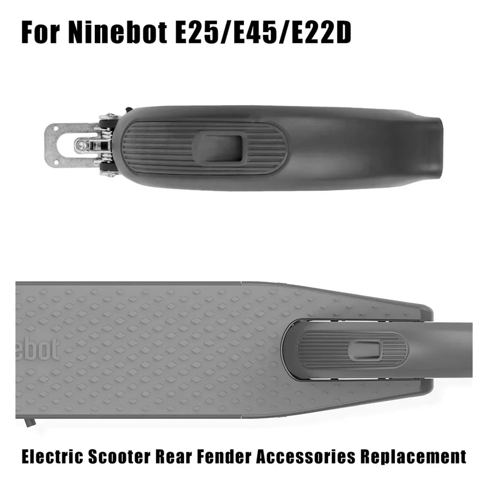 Garde-boue arrière scooter électrique, Convient for Segway/Ninebot, E22 E22D E25 E45 Garde-boue arrière pour trottinette électrique(E22)