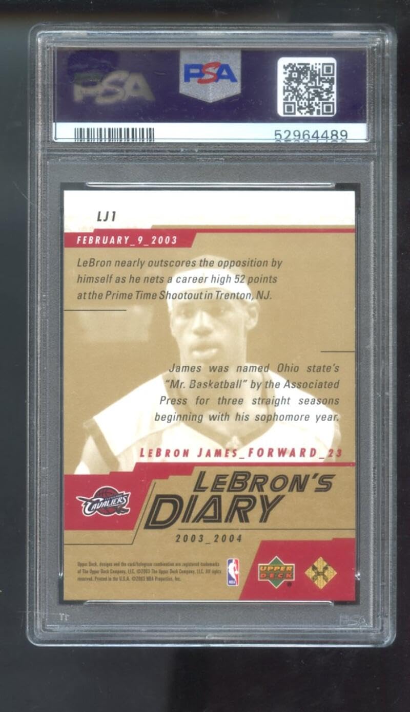 Amazon.com: 2003-04 Upper Deck #LJ1 Lebron James Diary ROOKIE RC