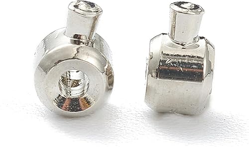 Miniatura 8 de LiQunSweet 5 piezas coloridas de larga duración chapadas micro pavimentar cúbicos redondos tornillo mosquetón bloqueo encantos para pulsera,