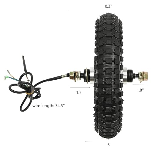 Miniatura 5 de 12 '' Bicicleta eléctrica sin escobillas Hub Motor Rueda delantera trasera Ciclo Bicicleta E-Bike Hub Kit de conversión de motor 24V 350W sin