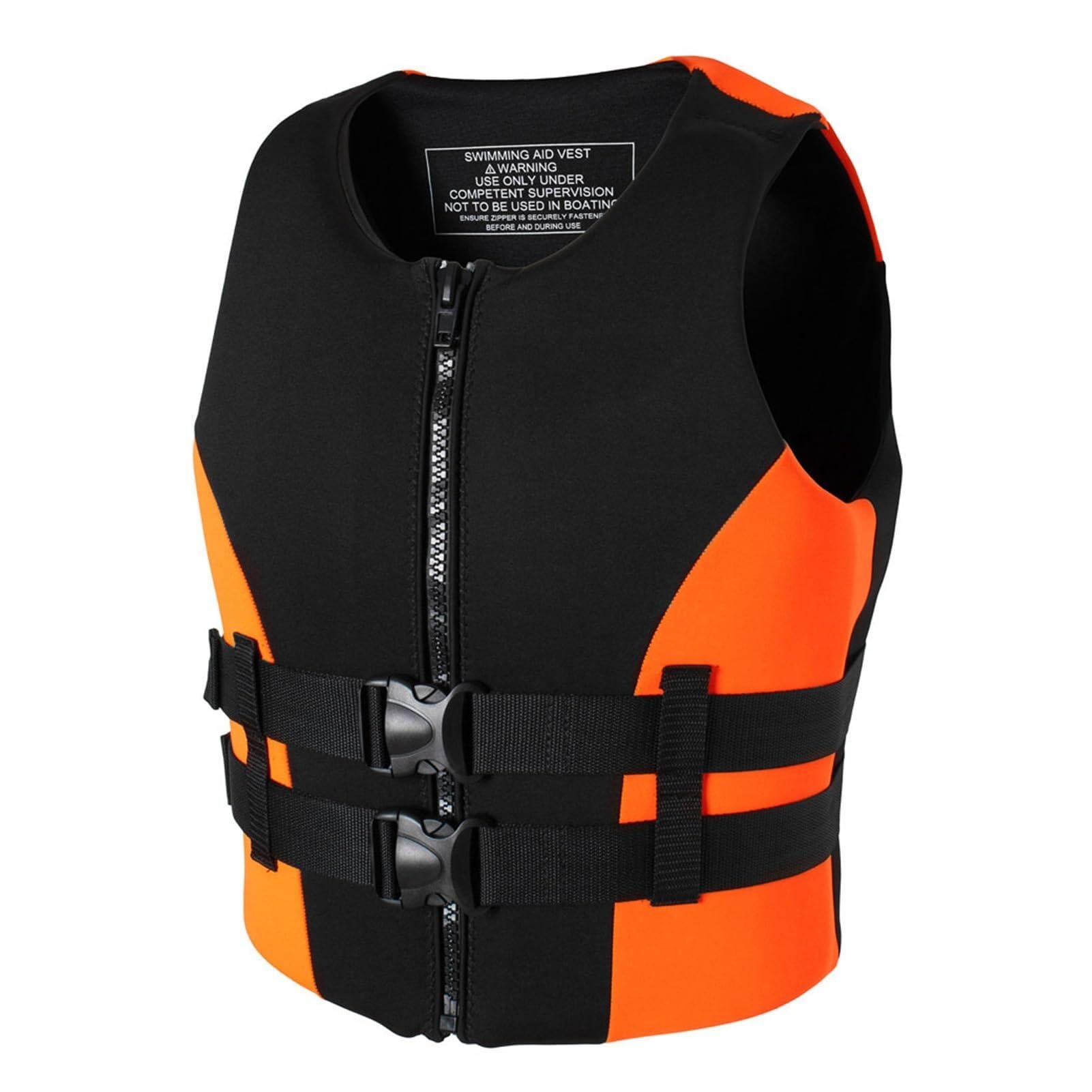 Chaleco Salvavidas for Deportes acuáticos, Chaqueta de natación de Alta flotabilidad, Equipo de Seguridad for jóvenes y Adultos, Ayuda de flotación for Kayak, navegación y Surf.(Orange,S)