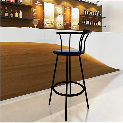 Nilkamal Bayern Leatherette Bar Stool - Black