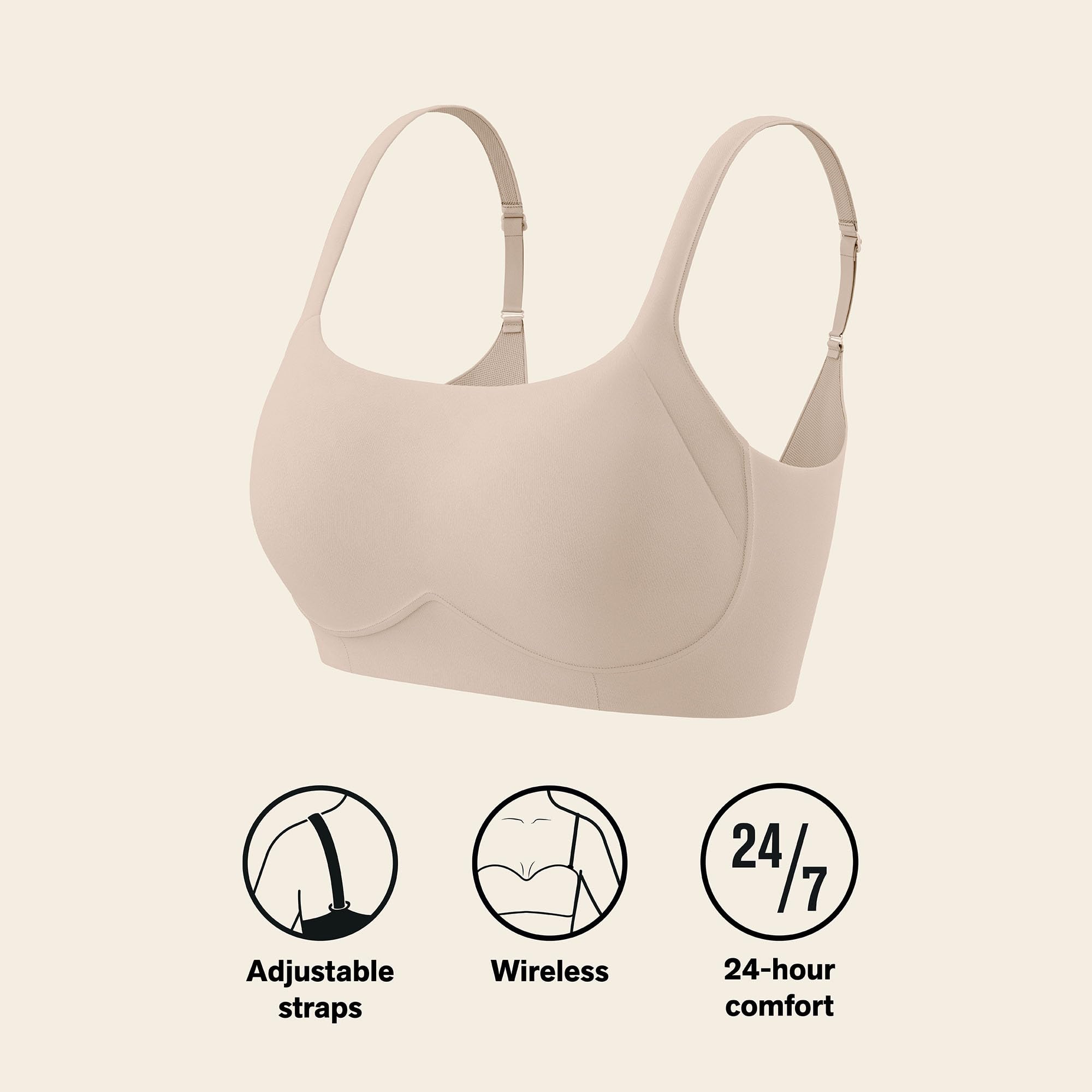 Soutien-Gorge sans Armatures Ultra-Confortable avec Un Maintien et Une couverance élevés
