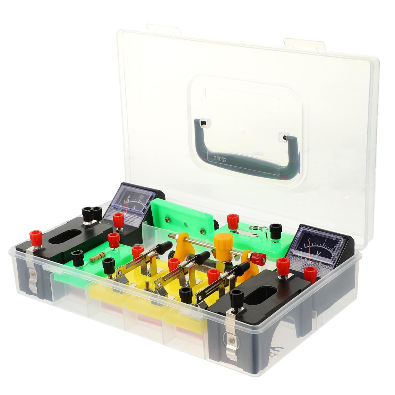 PLAFOPE Kit Électricité Scolaire Portable en PVC pour Élèves et Enseignants Équipement Pédagogique Facile à Transporter pour Expériences de Physique Collège Couleur Aléatoire