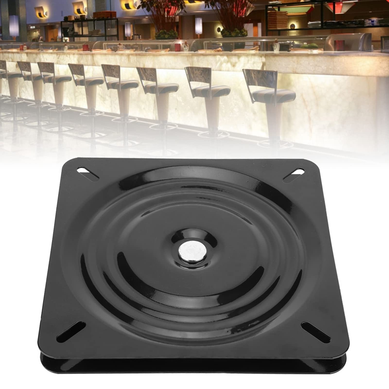 Natudeco 10in Swivel Base 360 Degree Swivel Base Plate Universal Square Rotating Base Heavy Duty Swivel Furniture Accessory for Home Recliner Chair