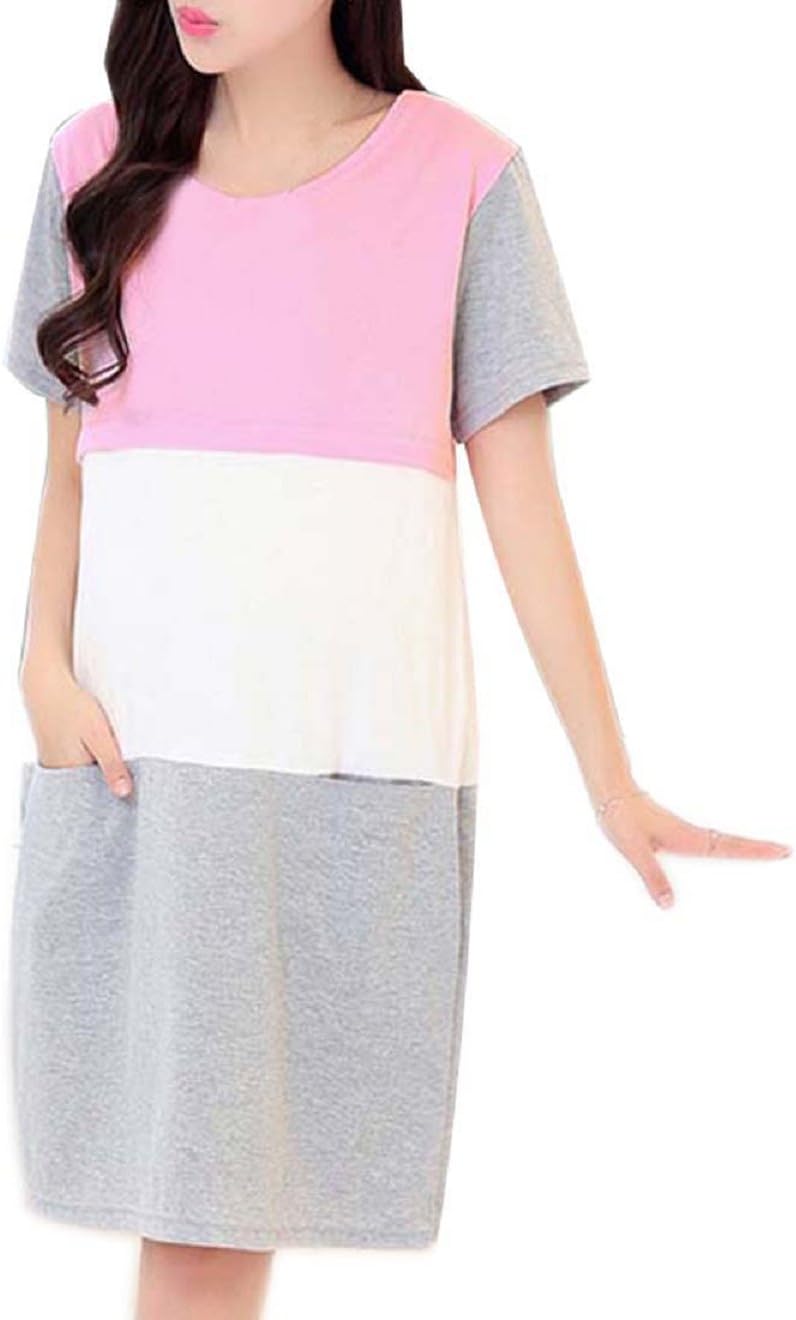 Ularmo Pregnant Women Maternity Breastfeeding lactating Cotton Nursing Clothes Dress